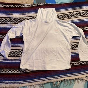 Oiselle Big Stripe Mock-Neck Top